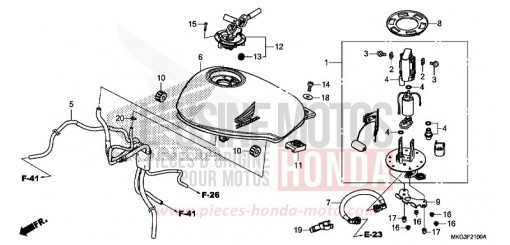 FUEL TANK/FUEL PUMP CMX500AH de 2017